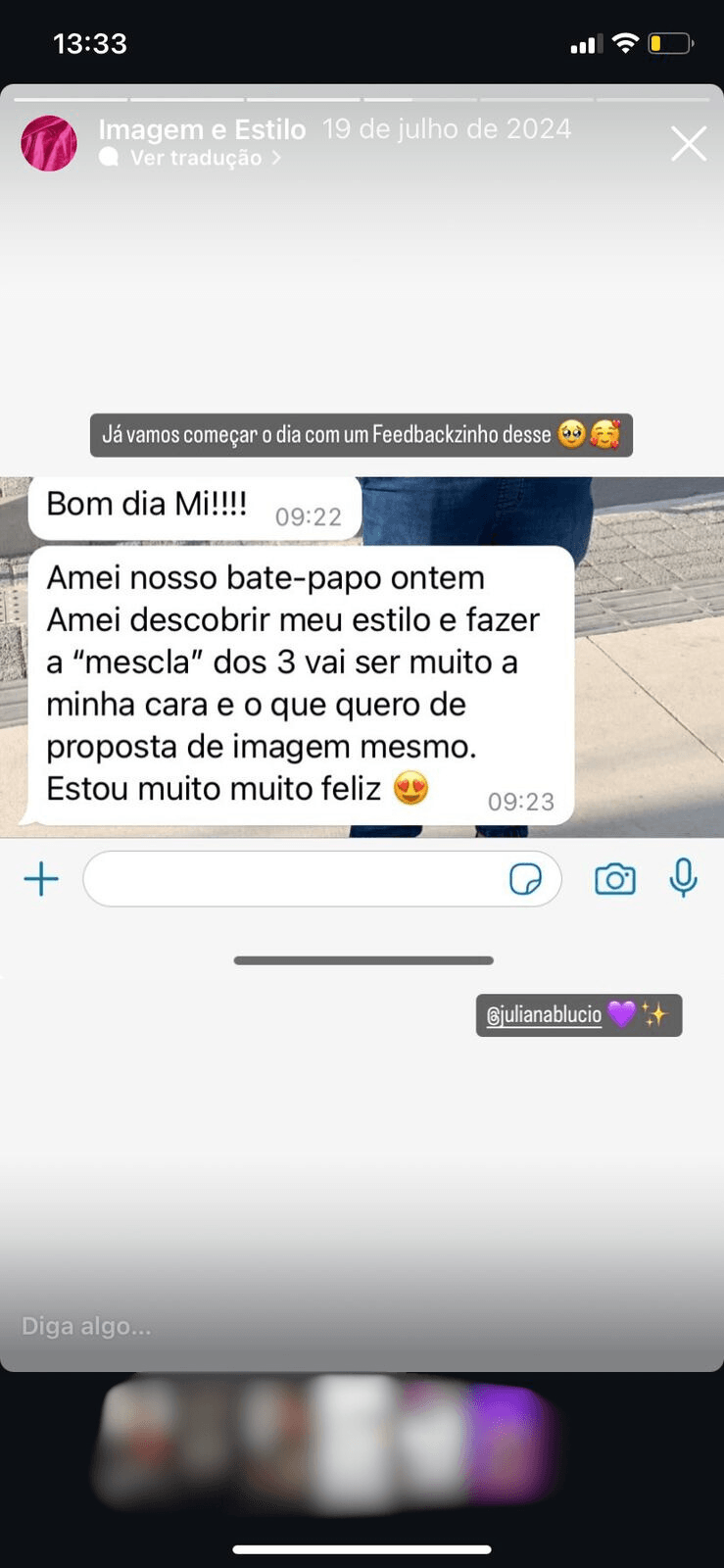 Foto de Juliana que avaliou a consultoria de imagem